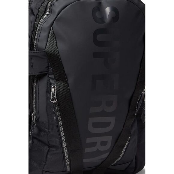 Superdry Mens Mountain Tarp Graphic Backpack Black/Black - NWT - Picture 5 of 5